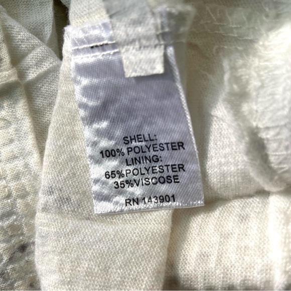 Coco+Carmen unique cream and gray nettle knit layered blouse  SZ L-XL - Picture 10 of 11